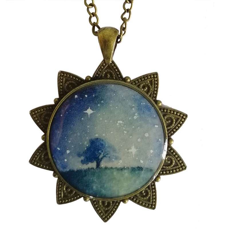 گردنبند دخترانه مدل شب آرام 5-5 گردنبند دخترانه مدل شب آرام 5-5