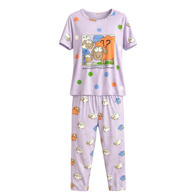 ست تی‌شرت آستین کوتاه و شلوار راحتی زنانه مدل ببعی ۰۱