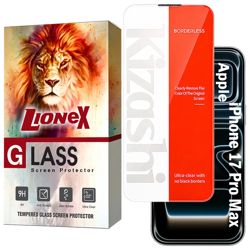 محافظ صفحه نمایش لایونکس مدل KIZNOSTL مناسب برای گوشی موبایل اپل iPhone 17 Pro Max