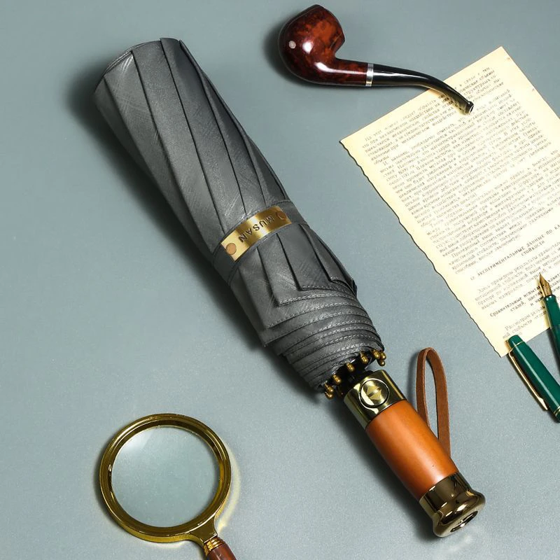 عکس شماره 14 : چتر 10 پره گلد ایر مدل metal-wood کد musan قطر 116 سانتی-متر