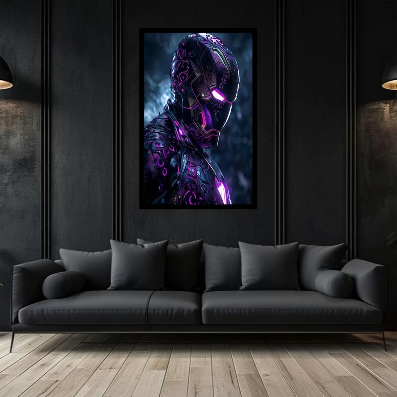 تابلو بکلیت طرح نقاشی و هنر دیجیتال شخصیت سینمایی مرد آهنین  مرد اهنی مدل B-bu2796