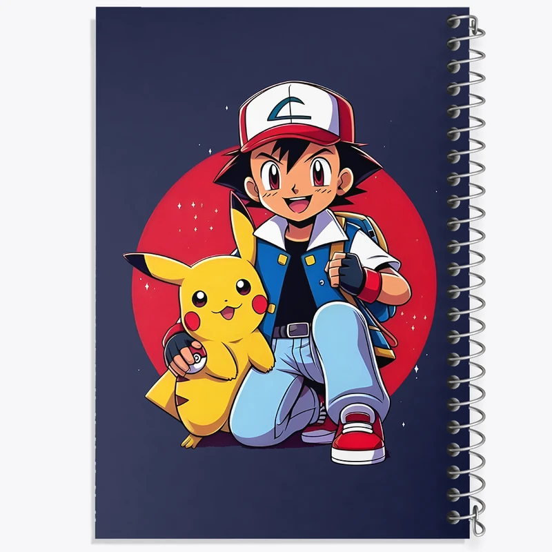 دفتر نقاشی 50 برگ خندالو طرح انیمه پوکمون (pokemon) کد F6970