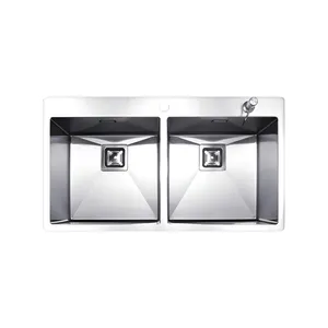 سینک ظرفشویی استیل توکار دو لگنه توربولاین مدل FD40