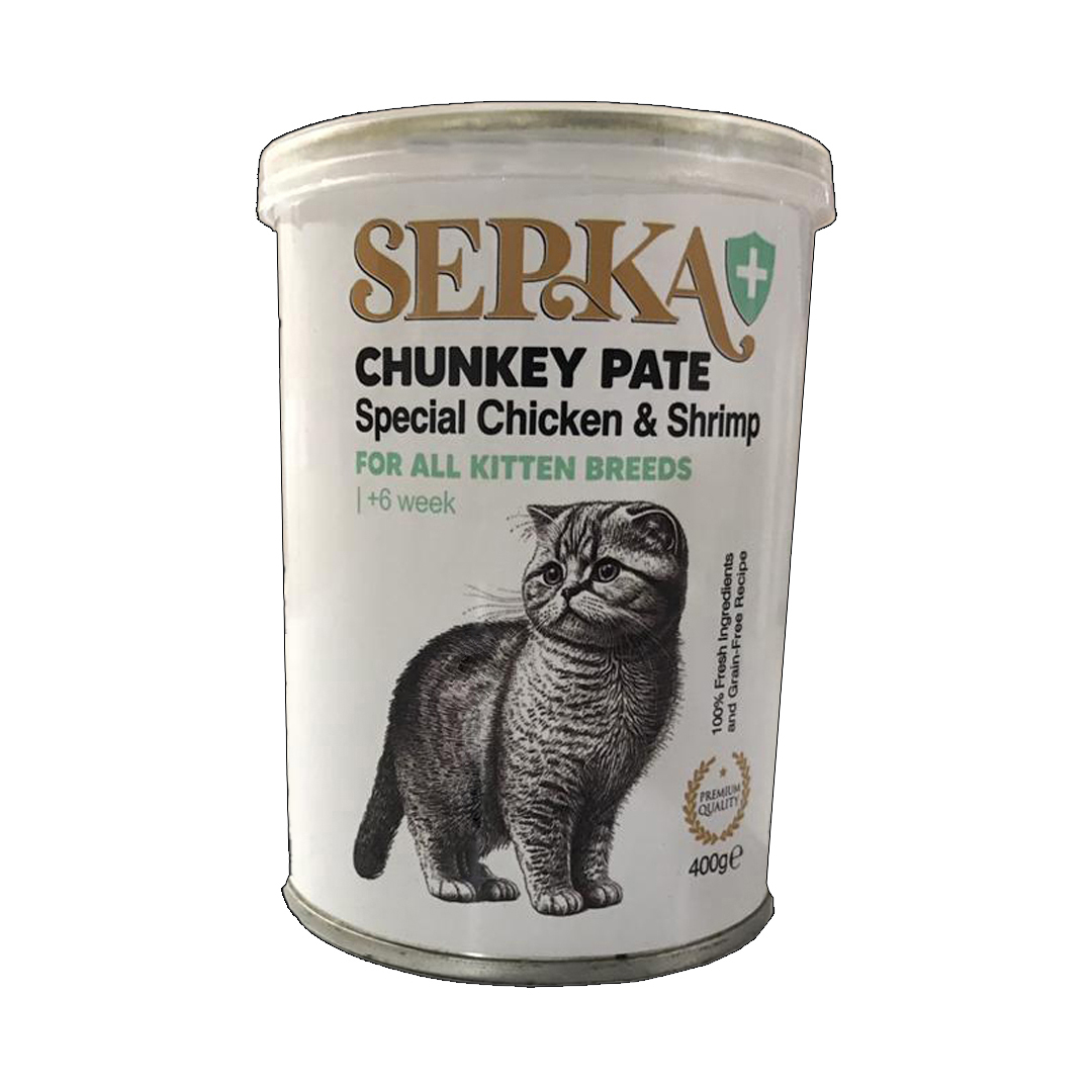 کنسرو غذای گربه بالغ سپکا پلاس مدل chicken chunkey طعم مرغ وزن 400 گرم