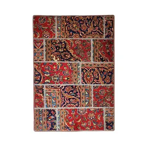کلاژ فرش دستبافت سه متری مدل چهل تکه کد NKP.CO.V1.1