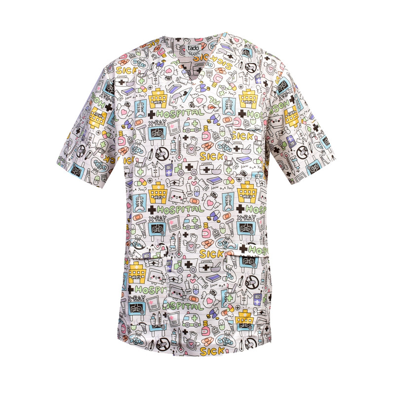 ست کلاه و روپوش پزشکی مردانه تادو مدل RO20