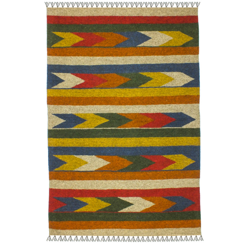 گلیم دستبافت یک و نیم متری مدل ذرنیم کد J1411