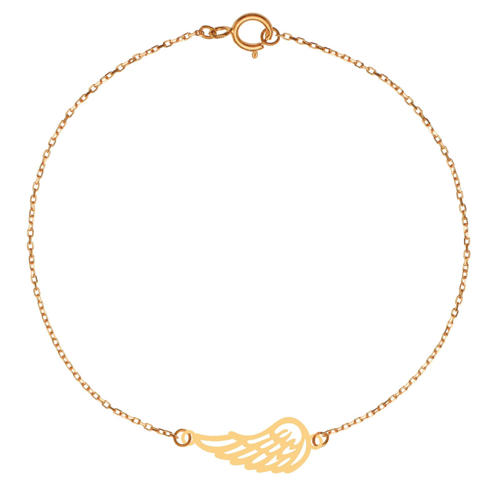 پابند طلا 18 عیار زنانه کرابو طرح بال مدل Kr2115 -  - 1