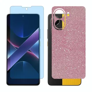 Glass Together model matte anti blue screen protector suitable for Xiaomi Poco X7 Pro mobile phone with back cover sticker