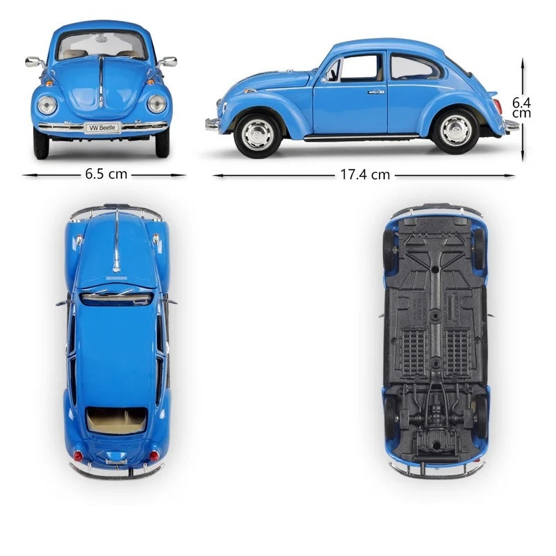 ماکت ماشین ولی مدل Volkswagen Beetle Hard_Top