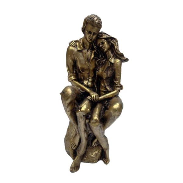 مجسمه دنیا دکوری سرمد مدل دختر و پسر نشسته کد 03