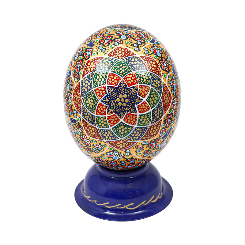تخم شترمرغ تزیینی طرح شمسه کد 1412