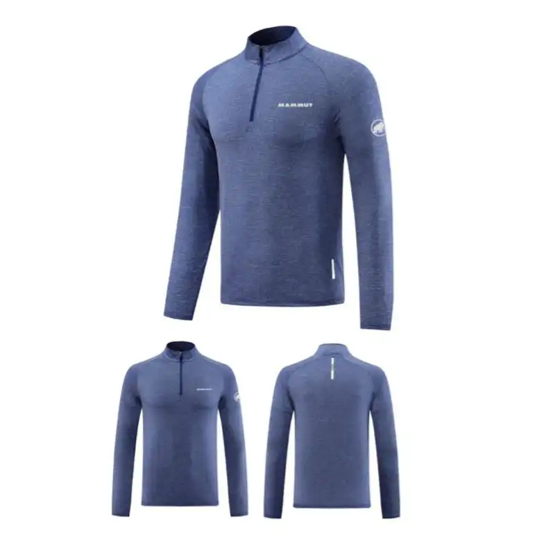 تی شرت کوهنوردی مردانه مدل نیم زیپ
