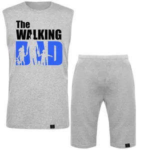 ست تاپ و شلوارک مردانه 27 مدل The Walking Dad کد MH1367