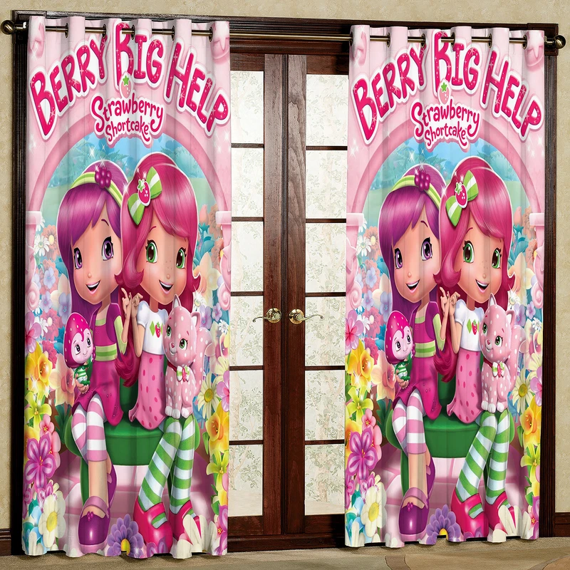 پرده مدل دختر توت فرنگی هازان پانچی کد 4501 سایز 140x200 سانتی متر