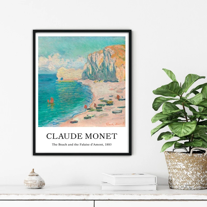 تابلو آتریسا طرح نقاشی کلاسیک مدرن مدل ATFHB63 فریم مشکی 