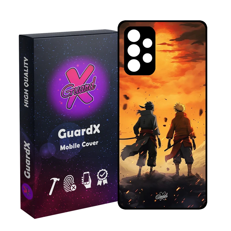 کاور گارد ایکس طرح انیمه ناروتو مدل Glass10699 مناسب برای گوشی موبایل سامسونگ Galaxy A32 4G