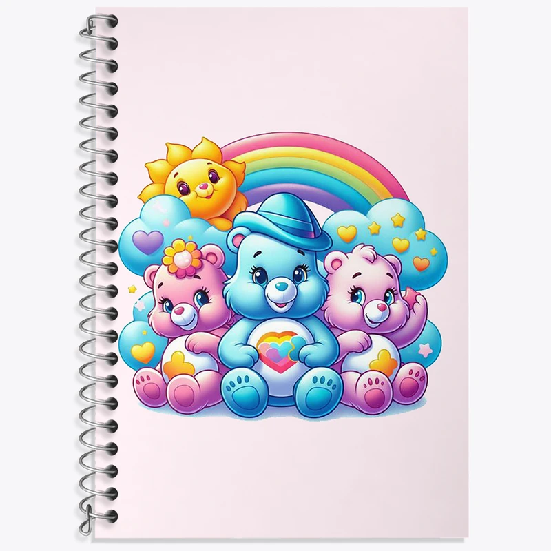 دفتر زبان 50 برگ خندالو مدل دو خط طرح خرس های مهربون کد N2185