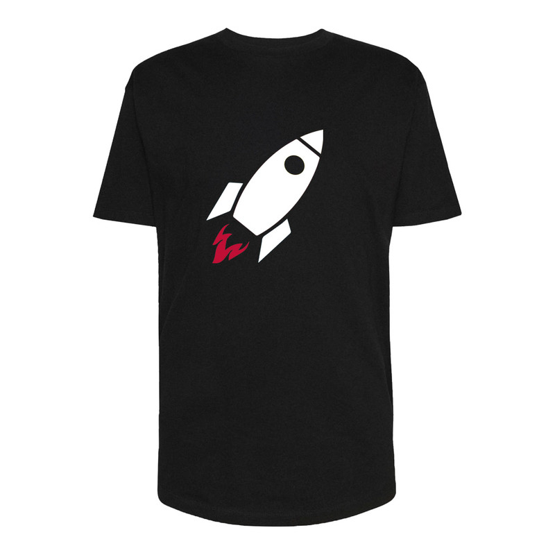 تی شرت لانگ آستین کوتاه مردانه مدل موشک کد Sh164 رنگ مشکی