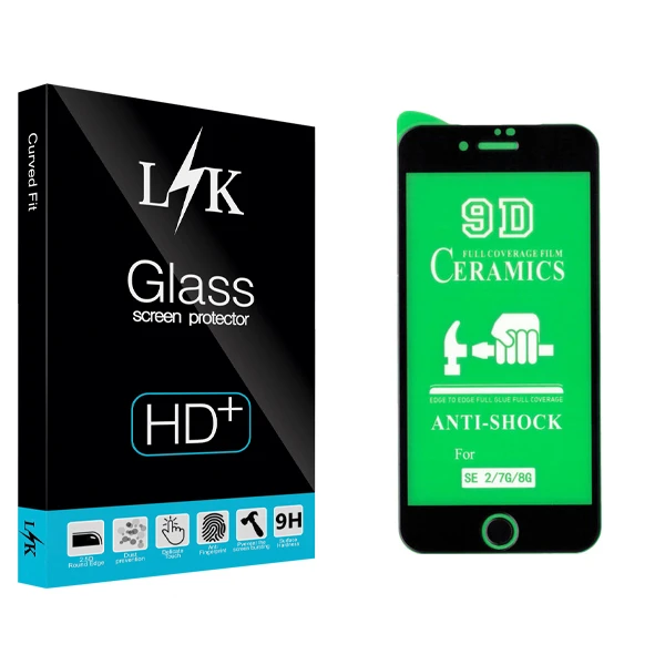 محافظ صفحه نمایش سرامیکی ال کی مدل +HD مناسب برای گوشی موبایل اپل Iphone SE 2020 / Iphone 7 / Iphone 8