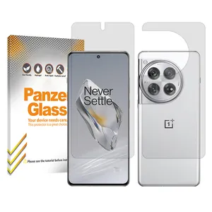 Panzer Glass Resistant model transparent screen protector suitable for OnePlus 12 mobile phone along with the back protector