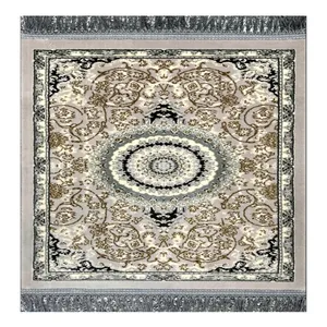 فرش ماشینی 700 شانه زمینه پیازی حاشیه کرم مدل مهرخ