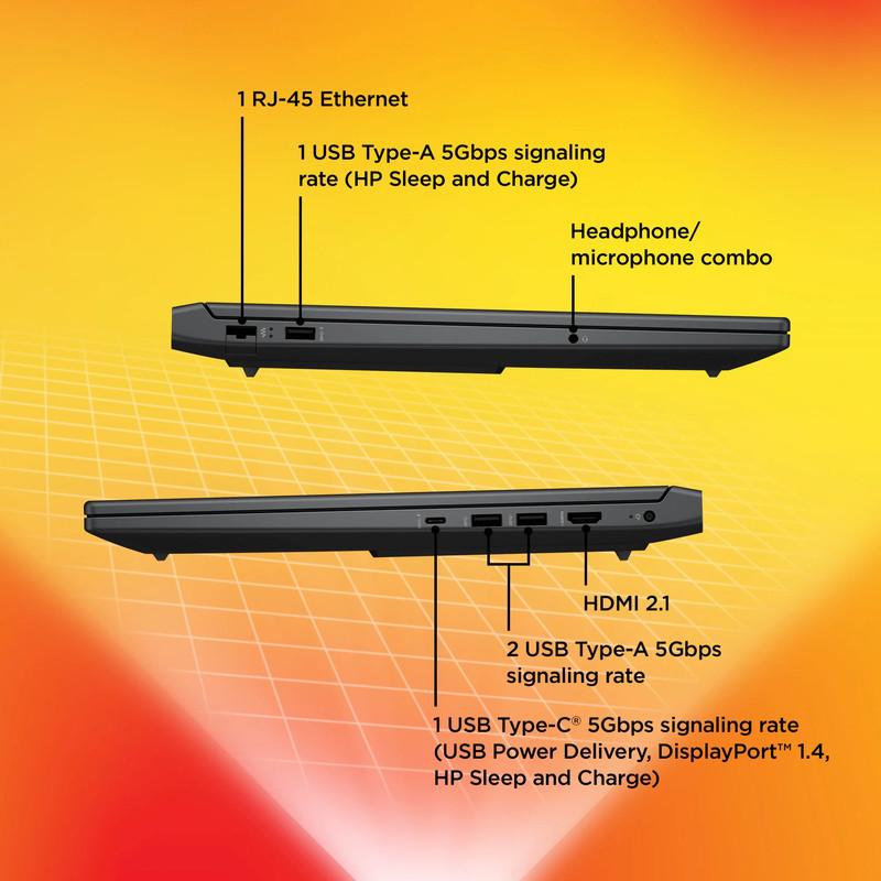 لپ تاپ 16.1 اینچی اچ‌ پی مدل Victus Gaming r100-i7 14700HX-16GB DDR5-1TB SSD-RTX4060-FHD-W