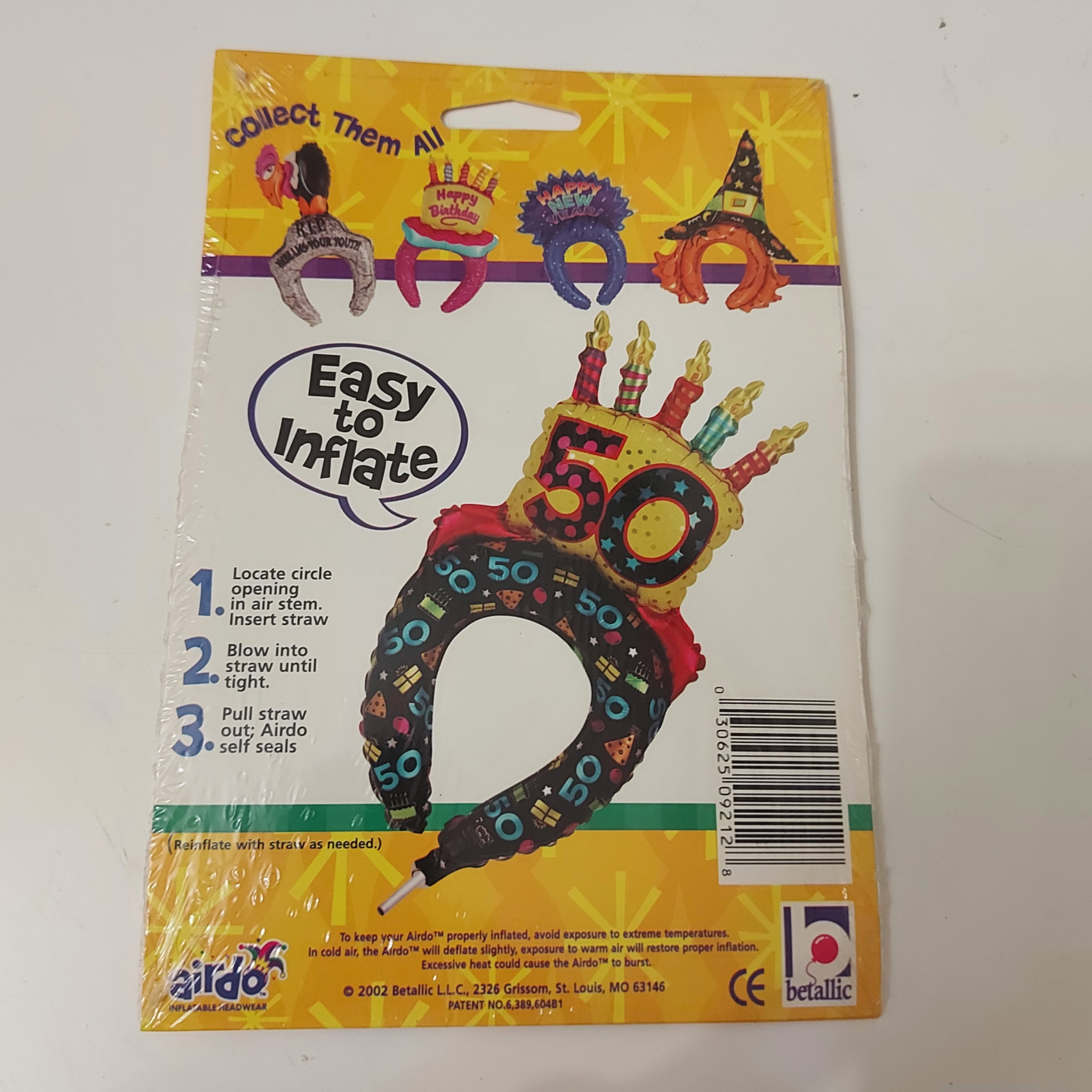 کلاه تولد بادکنکی فویلی مدل عدد 50