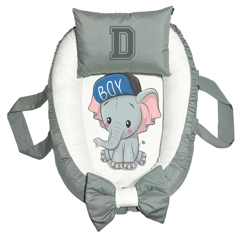 تشک غلت گیر نوزاد پاد آفرین مدل فیل طرح حرف D