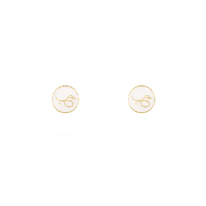 گوشواره طلا 18 عیار زنانه طلا و جواهر درریس مدل حب میناکاری
