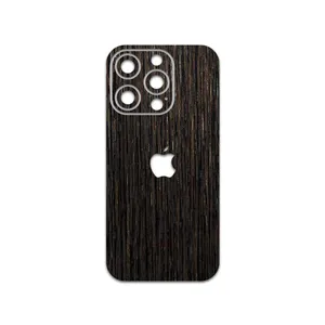 MAHOOT Dark-Gold-Stripes-Wood Cover Sticker for Apple iPhone 14 Pro