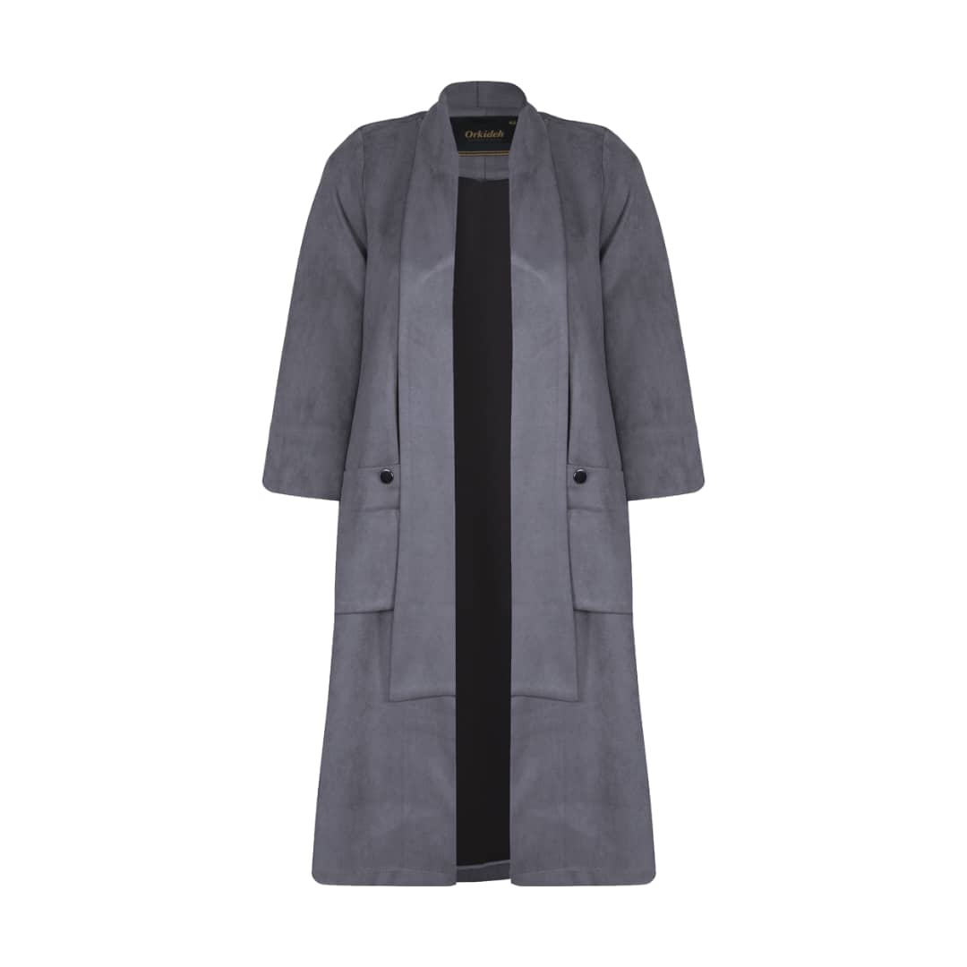 پالتو زنانه مدل 417 رنگ طوسی