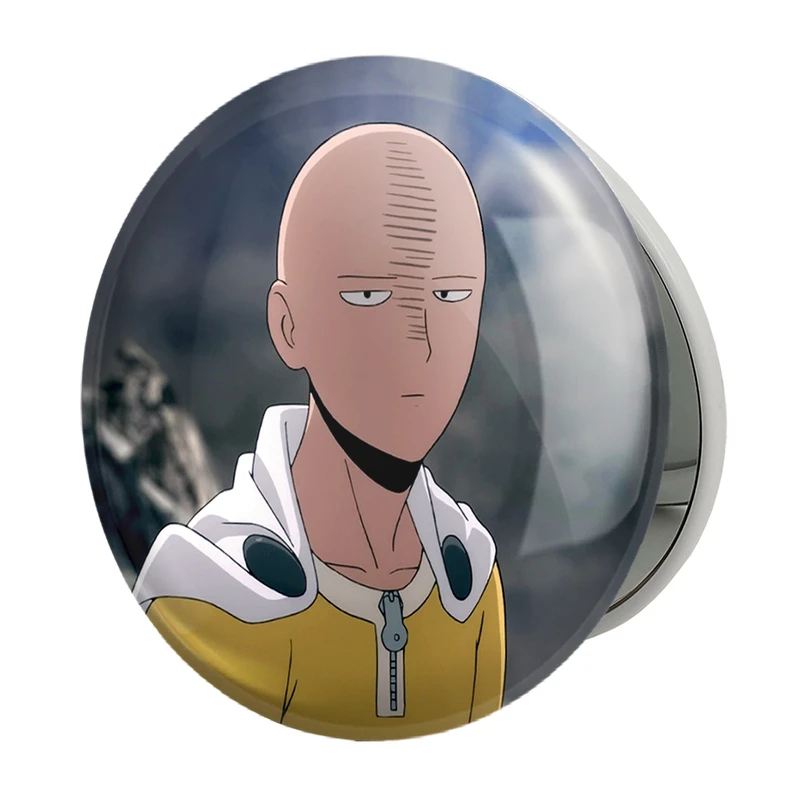آینه جیبی خندالو طرح سایتاما انیمه مرد تک مشتی One Punch Man مدل تاشو کد 11374 