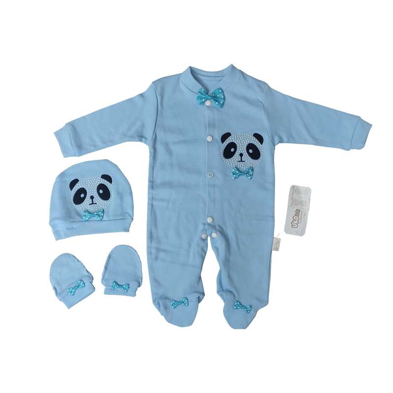 ست 3 تکه لباس نوزادی مدل پاندا