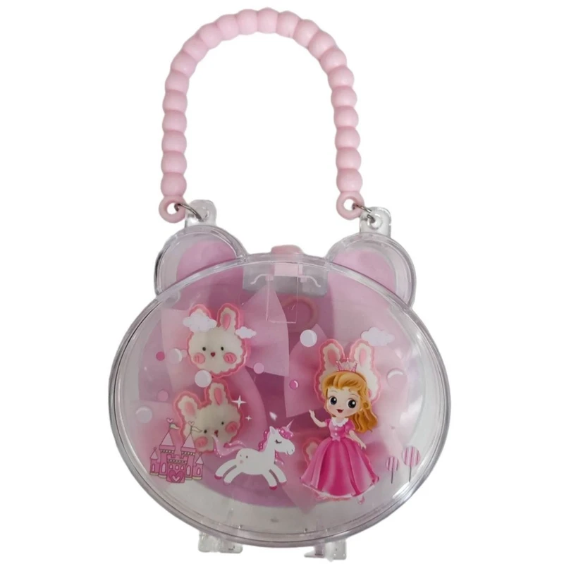 ست کش و گیره مو دخترانه مدل کیفی بسته 4 عددی