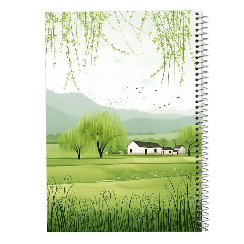 دفتر شطرنجی 50 برگ مدوپد طرح طبیعت کد DF15426