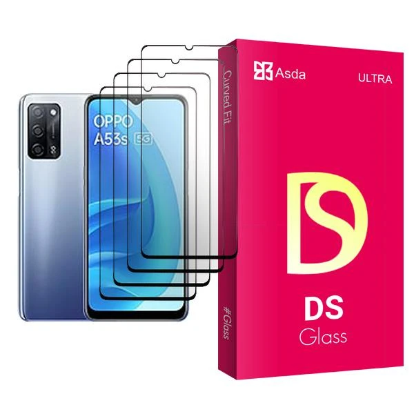 محافظ صفحه نمایش آسدا مدل DS Glass MIX004 مناسب برای گوشی موبایل اوپو A53s 5G بسته چهار عددی