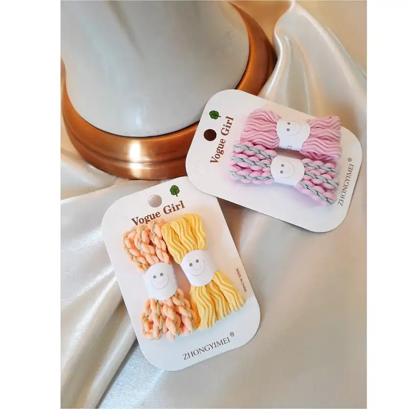 کش مو زنانه مدل بافته و مارپیچ کد ngr354 بسته 6 عددی