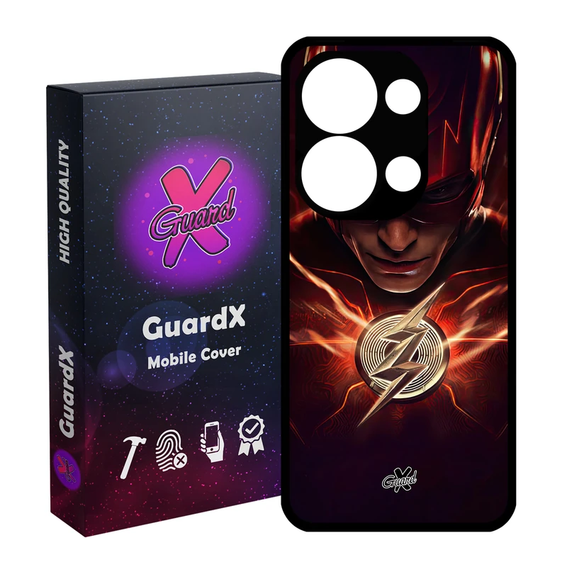 کاور گارد ایکس طرح فلش مدل قاب Glass10599 مناسب برای گوشی موبایل شیائومی Poco X6 5G / Note 13 Pro 5G