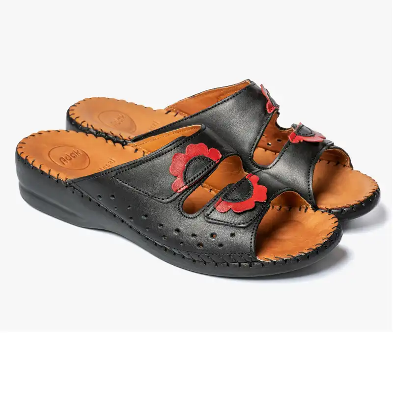 دمپایی زنانه کفش آداک مدل خارپاشنه گلدار