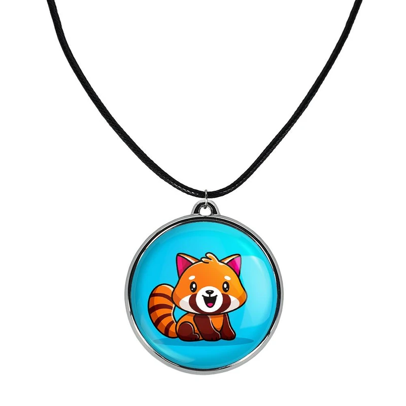 گردنبند خندالو مدل حیوانات بامزه پاندای قرمز کد 2963629637