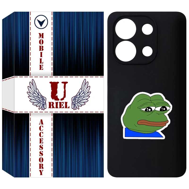 کاور یوریل قاب مدل KSH کد 86 طرح قورباغه غمگین مناسب برای گوشی موبایل شیائومی Redmi Note 13 4G