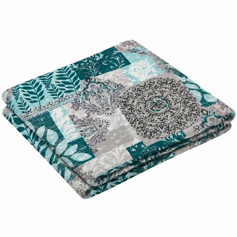 ملحفه تشک مهمان مدل برگ خورشید یک نفره کد 002 سایز 195x100