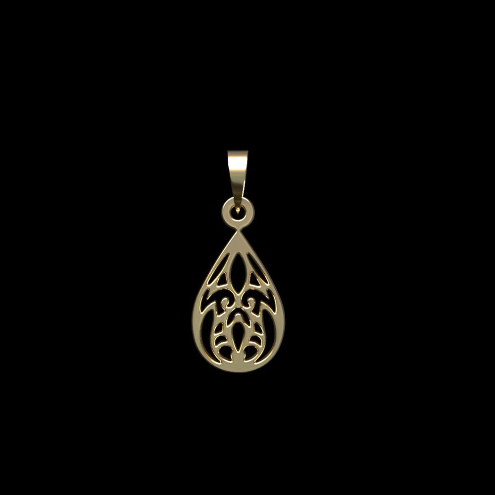آویز گردنبند طلا 18 عیار زنانه مدوپد مدل هندسی کد PA1-14286 -  - 1
