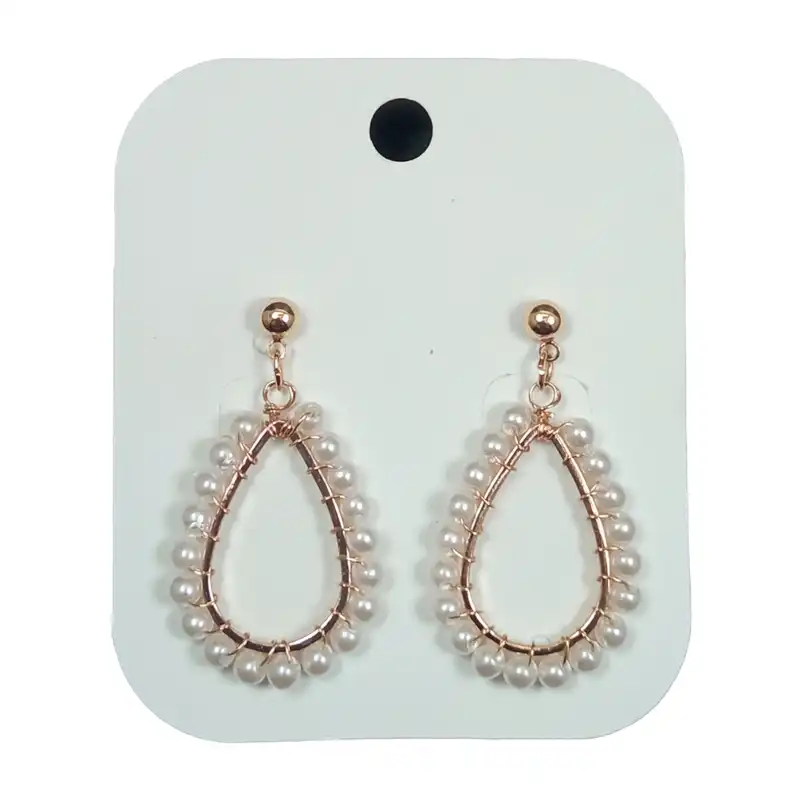 گوشواره زنانه طرح مروارید مدل CF8