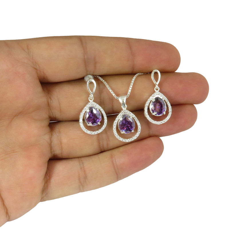 نیم ست نقره زنانه مدل AV182-S10 C4 نیم ست نقره زنانه مدل AV182-S10 C4