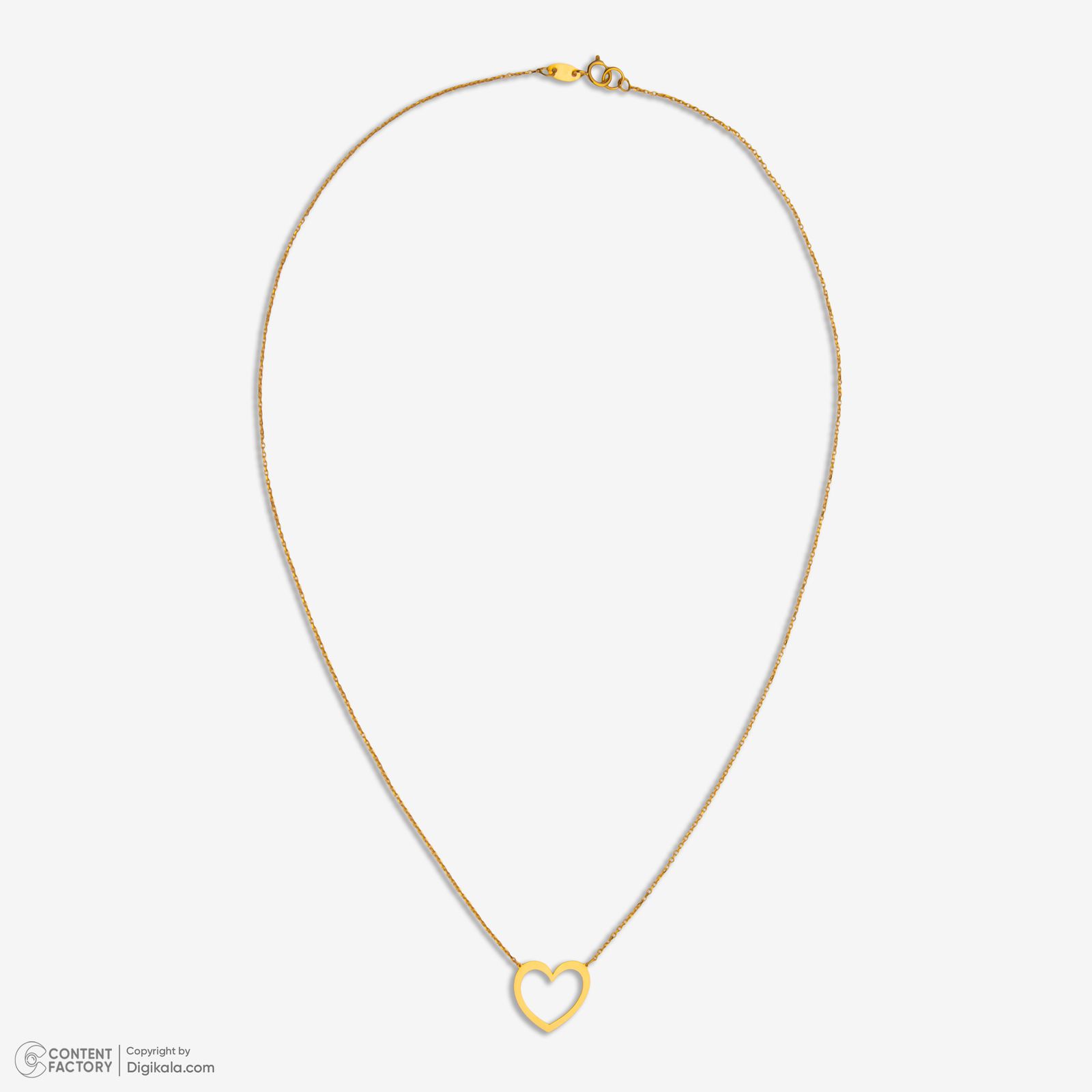 گردنبند طلا 18 عیار زنانه با زنجیر حلقه‌ای (فلامینگو) مایا ماهک مدل MM2177 -  - 3