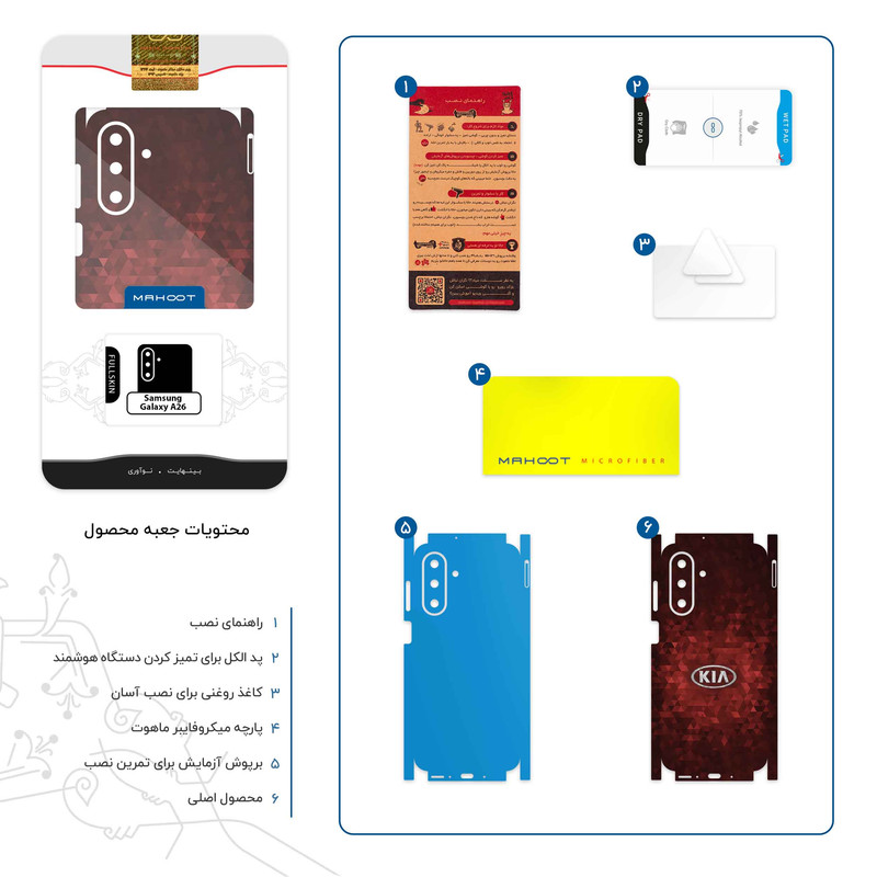 برچسب پوششی ماهوت مدل KIA_Logo-FullSkin مناسب برای گوشی موبایل سامسونگ Galaxy A26