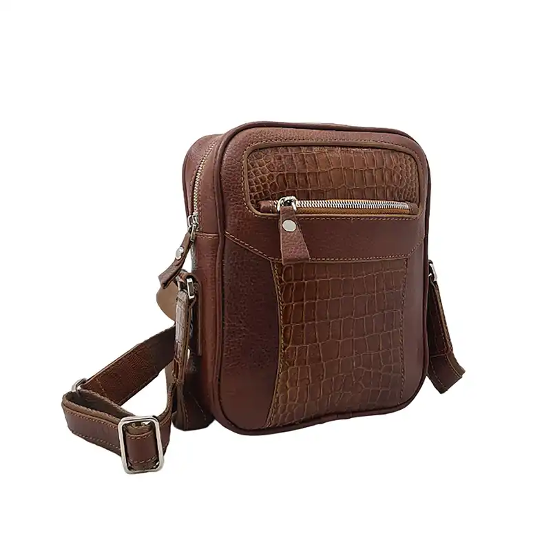 کیف دوشی زنانه مدل آفاق چرم طبیعی گاوی کد S-660