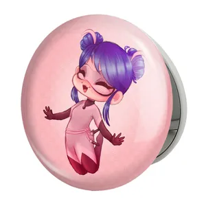 آینه جیبی خندالو طرح دختر کفشدوزکی مدل تاشو کد 25015 